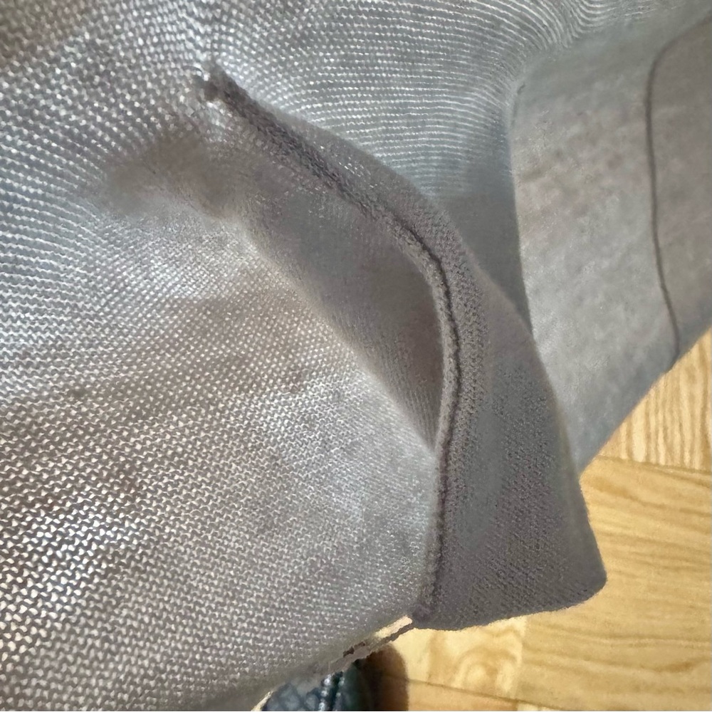 J. Jill Long Gray Linen Blend Open Front Cardigan Size Large - Picture 7 of 7